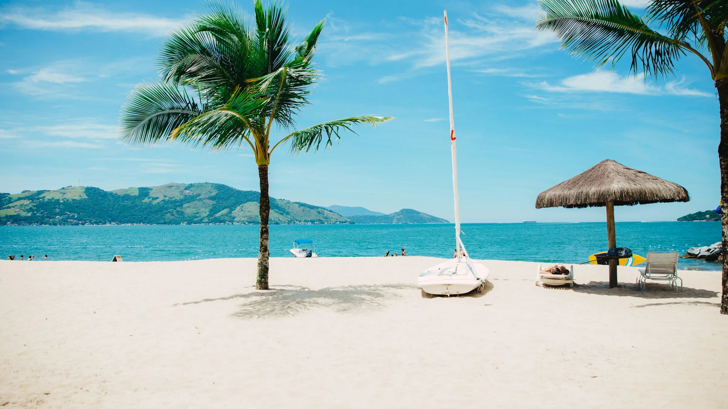 Playa Potrero bay and local coastline in Guanacaste, Costa Rica